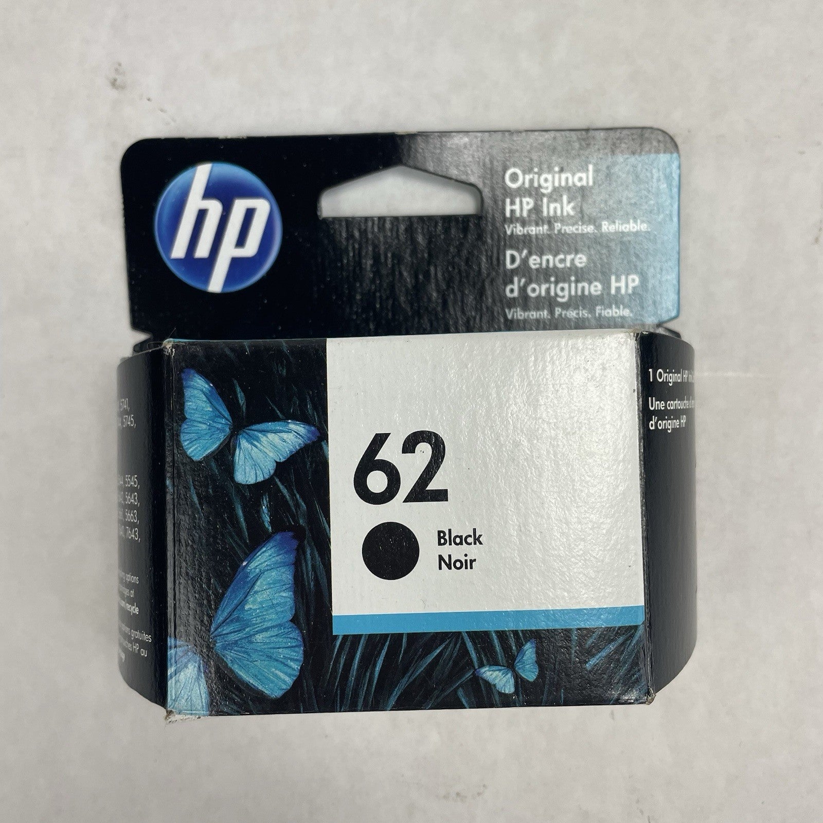 HP C2P04AN  Ink Cartridge Black Noir 62 Office Jet & Envy