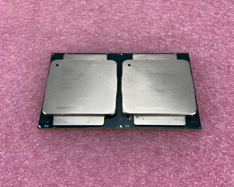 Matched Pair of Intel Xeon E5-2690V3 SR1XN 2.6GHz Server Processors