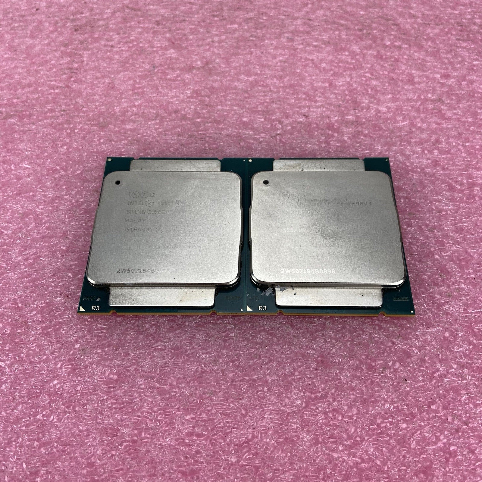 Matched Pair of Intel Xeon E5-2690V3 SR1XN 2.6GHz Server Processors 2