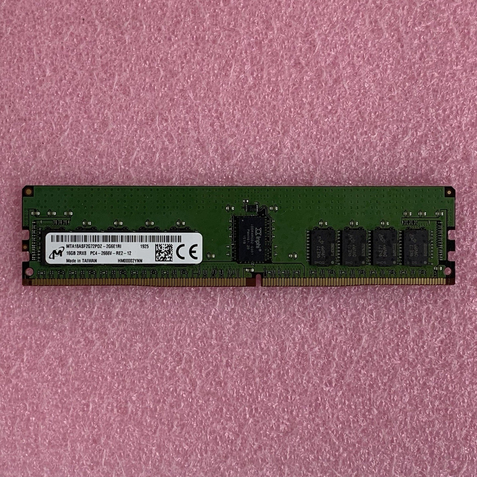 Micron MTA18ASF2G72PDZ-2G6E1RI 16 GB 2Rx8 PC4-2666V ECC DDR4 Server Memory RAM1