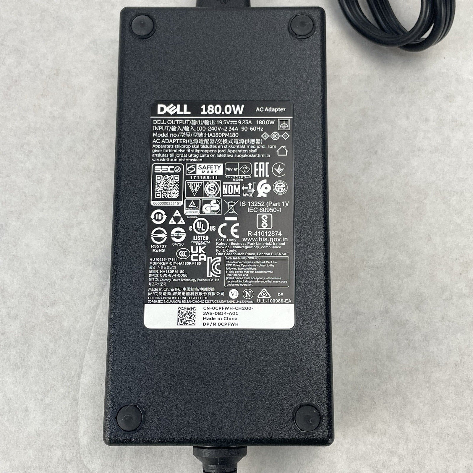 Dell HA180PM180/LA180PM180 19.5VDC, 180W AC Adapter Power Charger Lot of 24