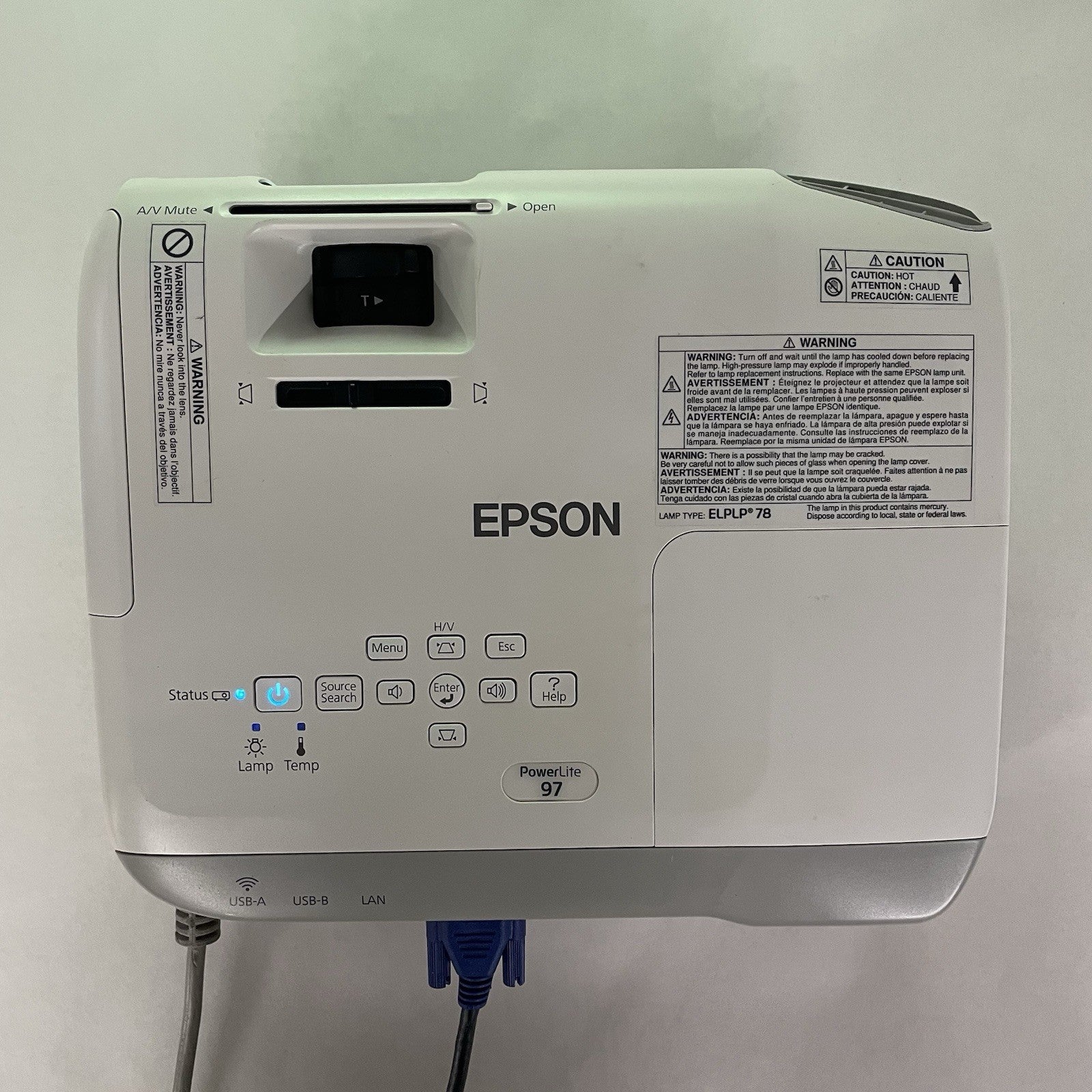 Epson H576A  PowerLite 1776W 3LCD WXGA Projector  (1199 Lamp Hours)