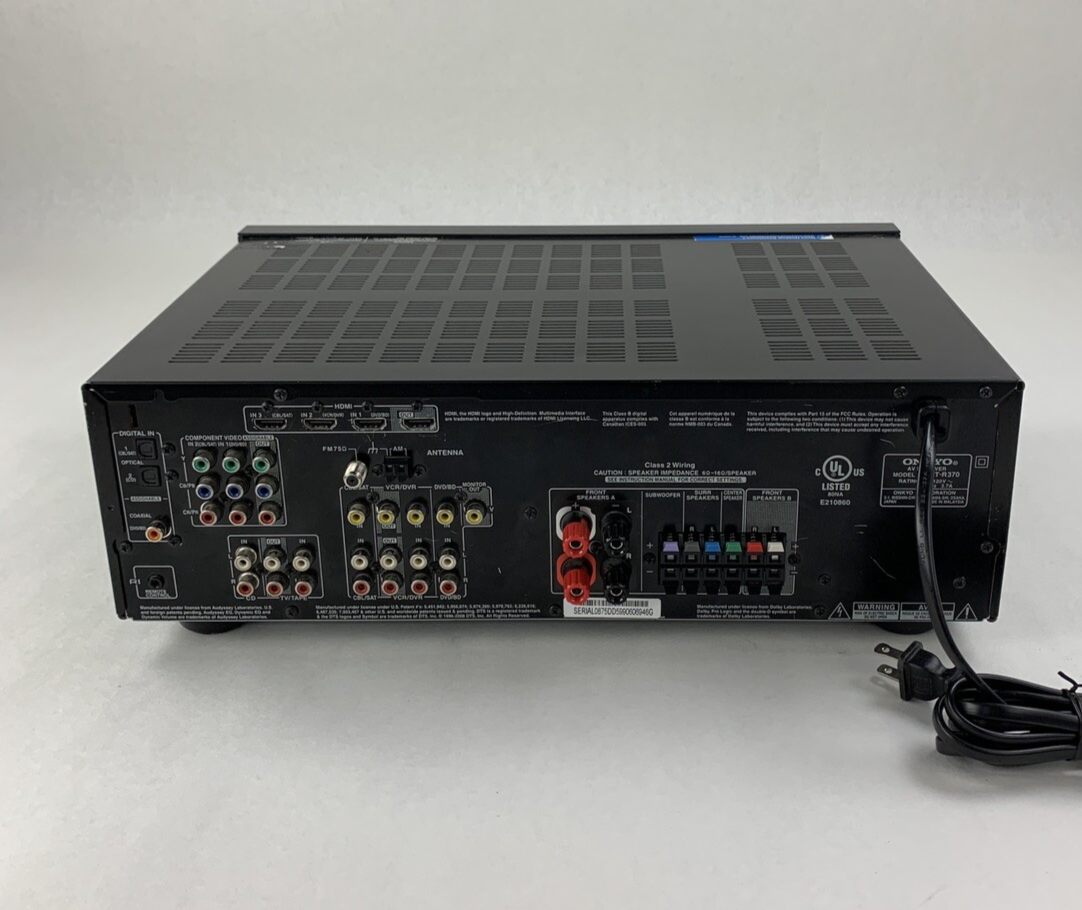 Onkyo HT-R370 Digital Surround A/V Receiver HDMI Parts Repair Left Side Cuts