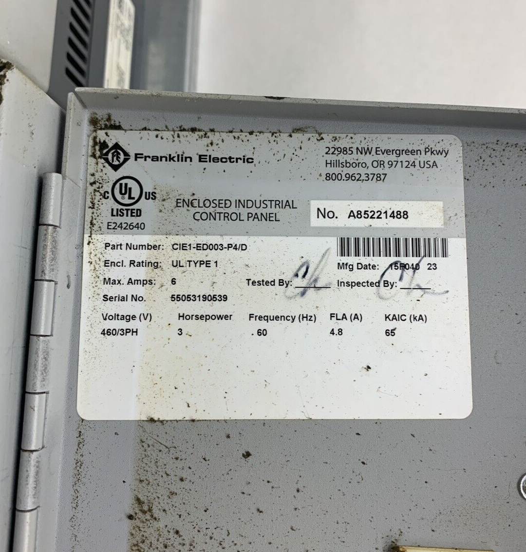 Cerus CI-007-P4 Industrial Titan P Series 2HP  3 Phase AC Drive Untested