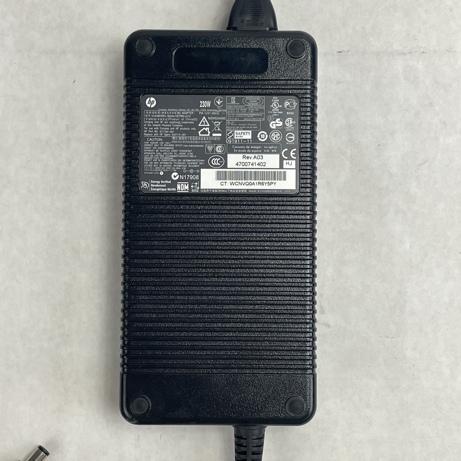 HP PA-1231-66HJ 19.5V 6.15A 7mm×5mm 120W AC Adapter Power Supply Lot of 5