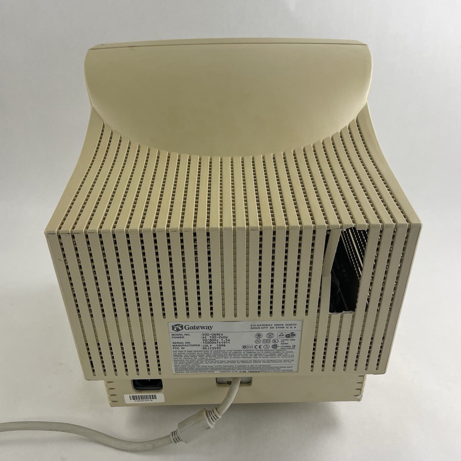 Gateway 14” CRT Computer Monitor EV500-069EV Tested7