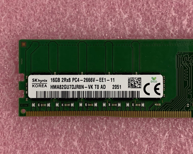 SK Hynix HMA82GU7DJR8N-VK 16 GB DDR4 2666V PC4 ECC UDIMM Server Memory Ram