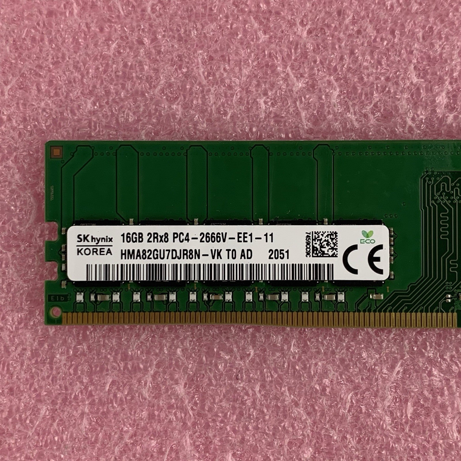 SK Hynix HMA82GU7DJR8N-VK 16 GB DDR4 2666V PC4 ECC UDIMM Server Memory Ram2