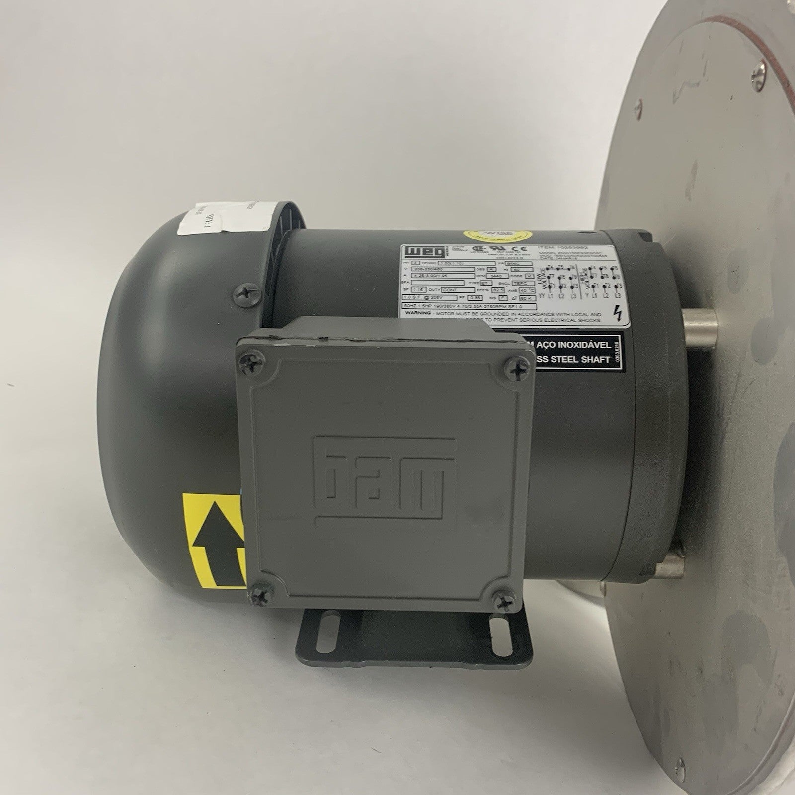 Weg Z000156ES3EB56C 1.5 HP 208-230/460 V 3PH 10263992 Blower Untested3