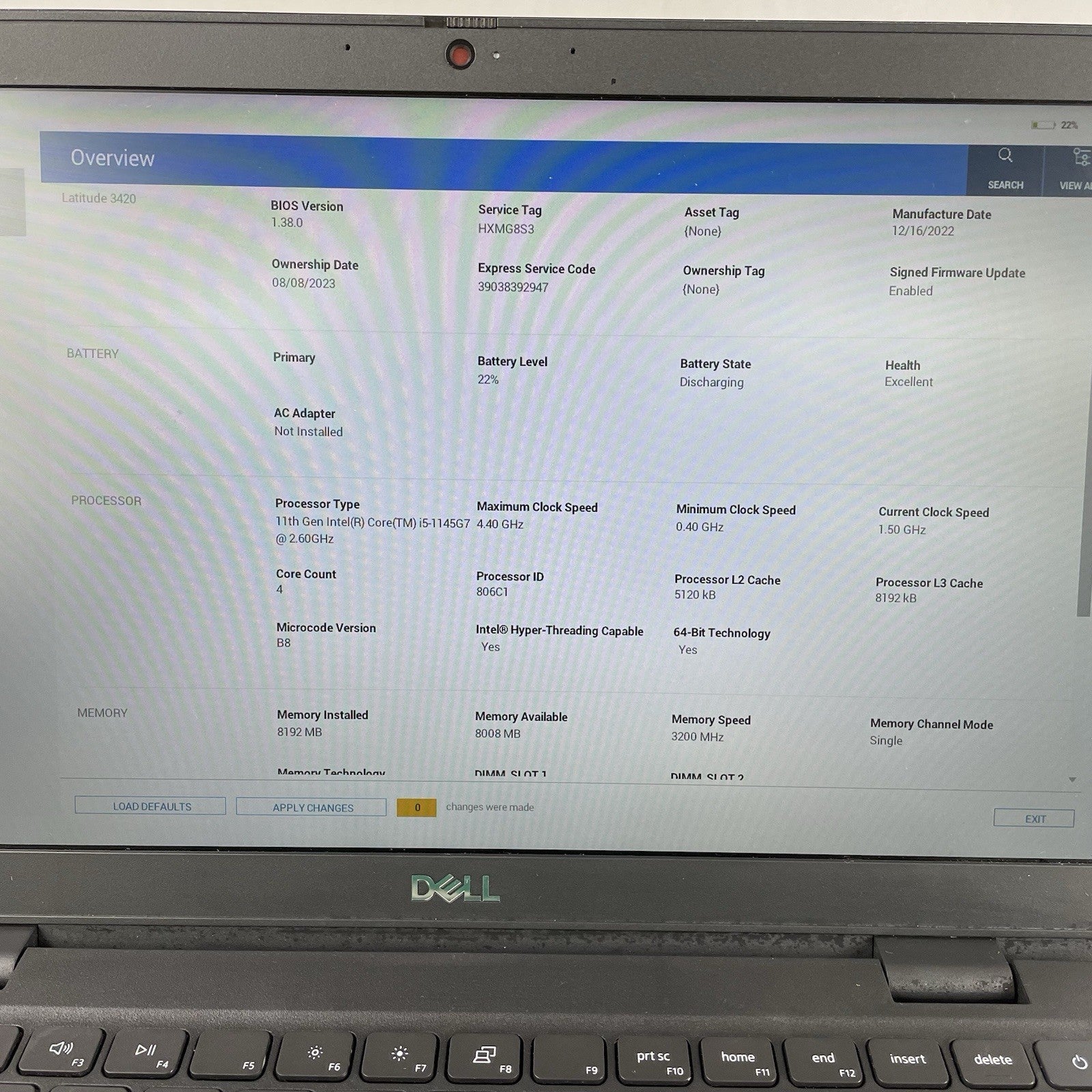 Dell Latitude 3420 14" i5-1145G7 2.60 GHz 8 GB RAM No SSD/OS/AC - Scratched2