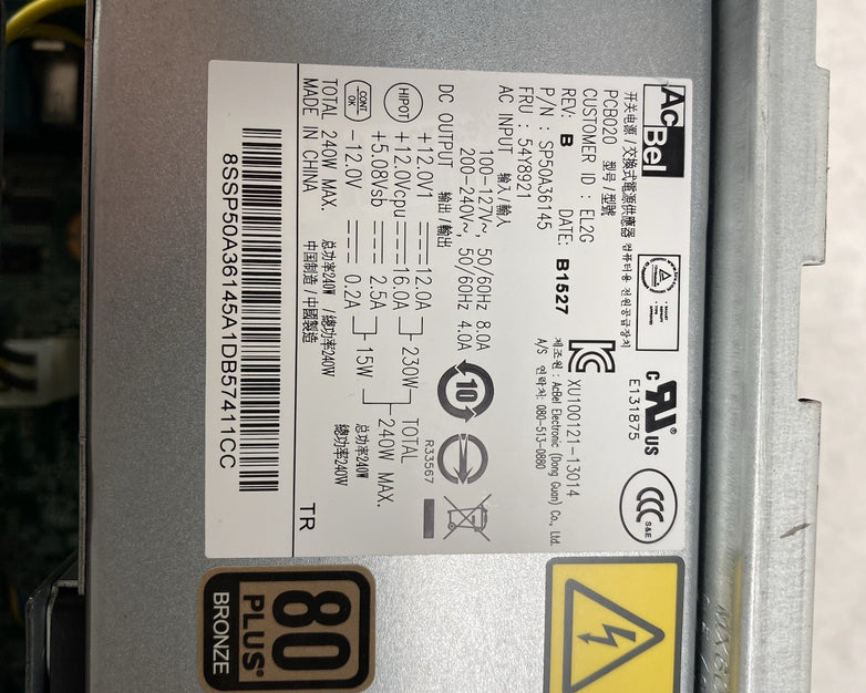 Lenovo ThinkCentre M93p Intel Core i5-4570 3.2GHz 8GB RAM No HDD No OS