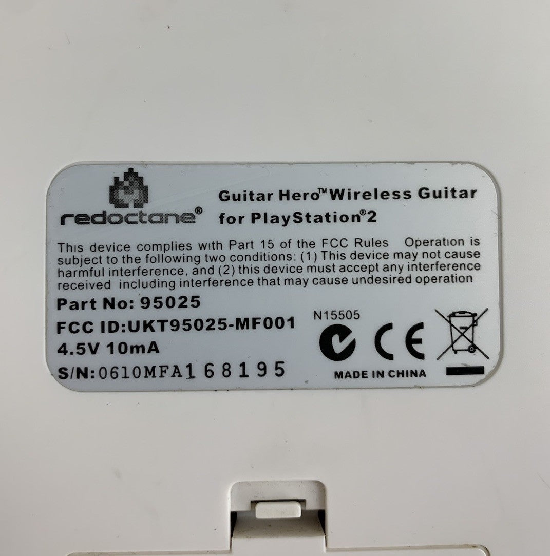 RedOctane 95025 Guitar Hero Wireless Guitar White For Playstation 2 - No Dongle8