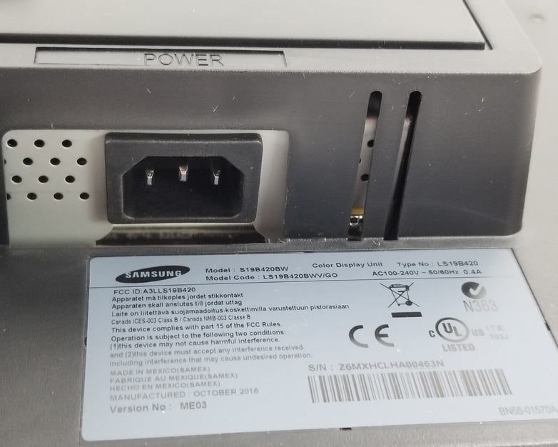 Samsung S19B420BW LED monitor 19" 1400 x 900 DVI-D VGA