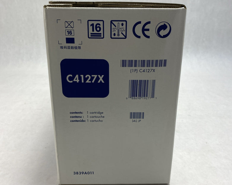 Genuine/OEM HP C4127X Max Capacity Black Toner Cartridge For LaserJet 4000/4050