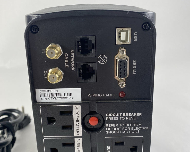Cyber Power CP1000AVRLCD 1000VA 600W 9 Outlet Battery Backups - Tested