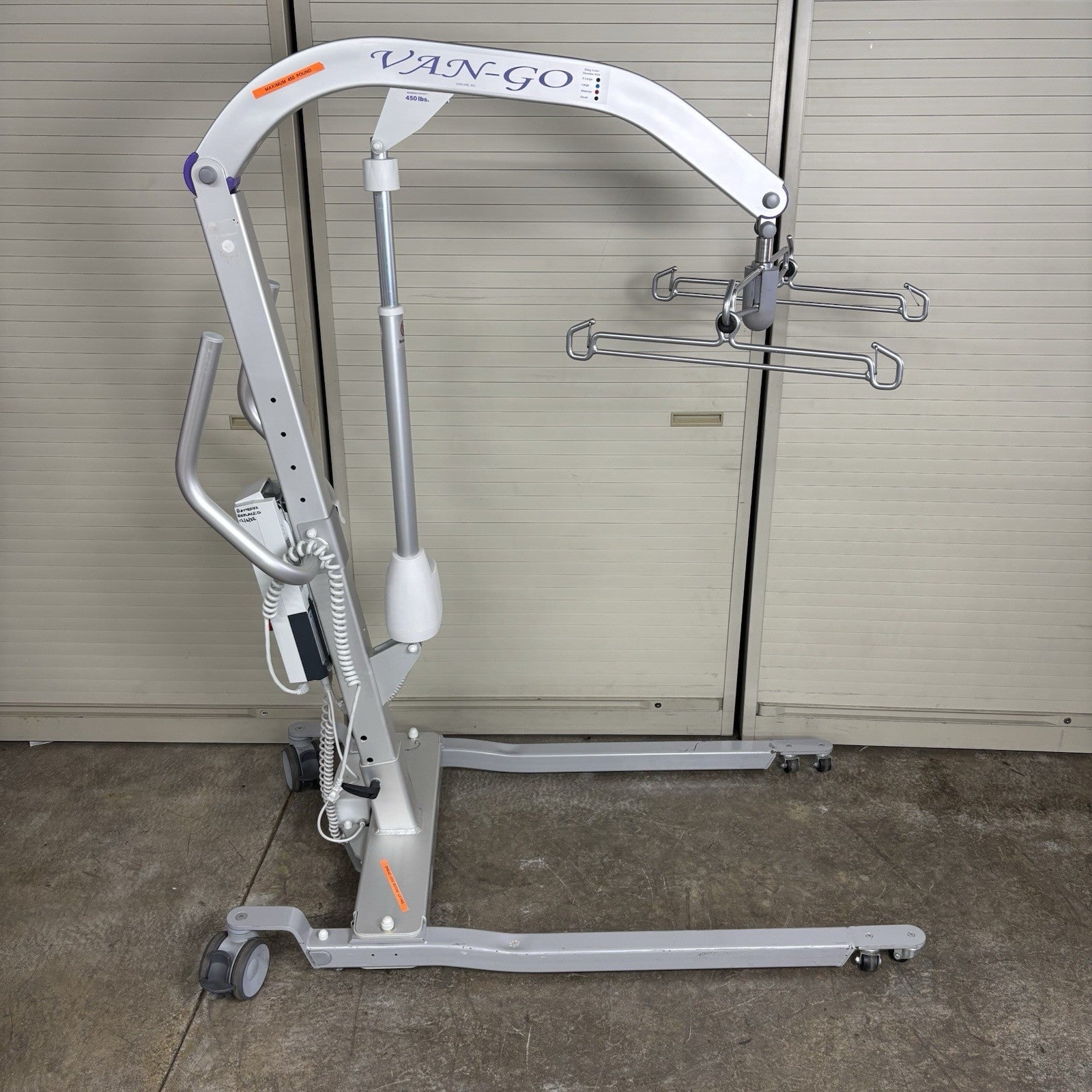 Vancare Inc Van-GO Lift Patient Positioner Powers On Bad Hydraulics w/ Battery
