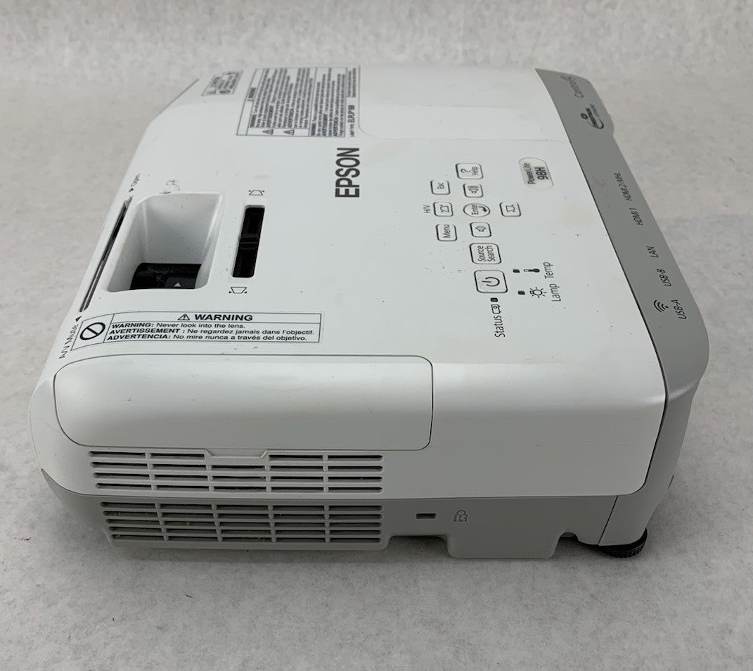 Epson PowerLite 98H H687A LCD Lamp Projector 1925 Lamp Hours - No Remote2