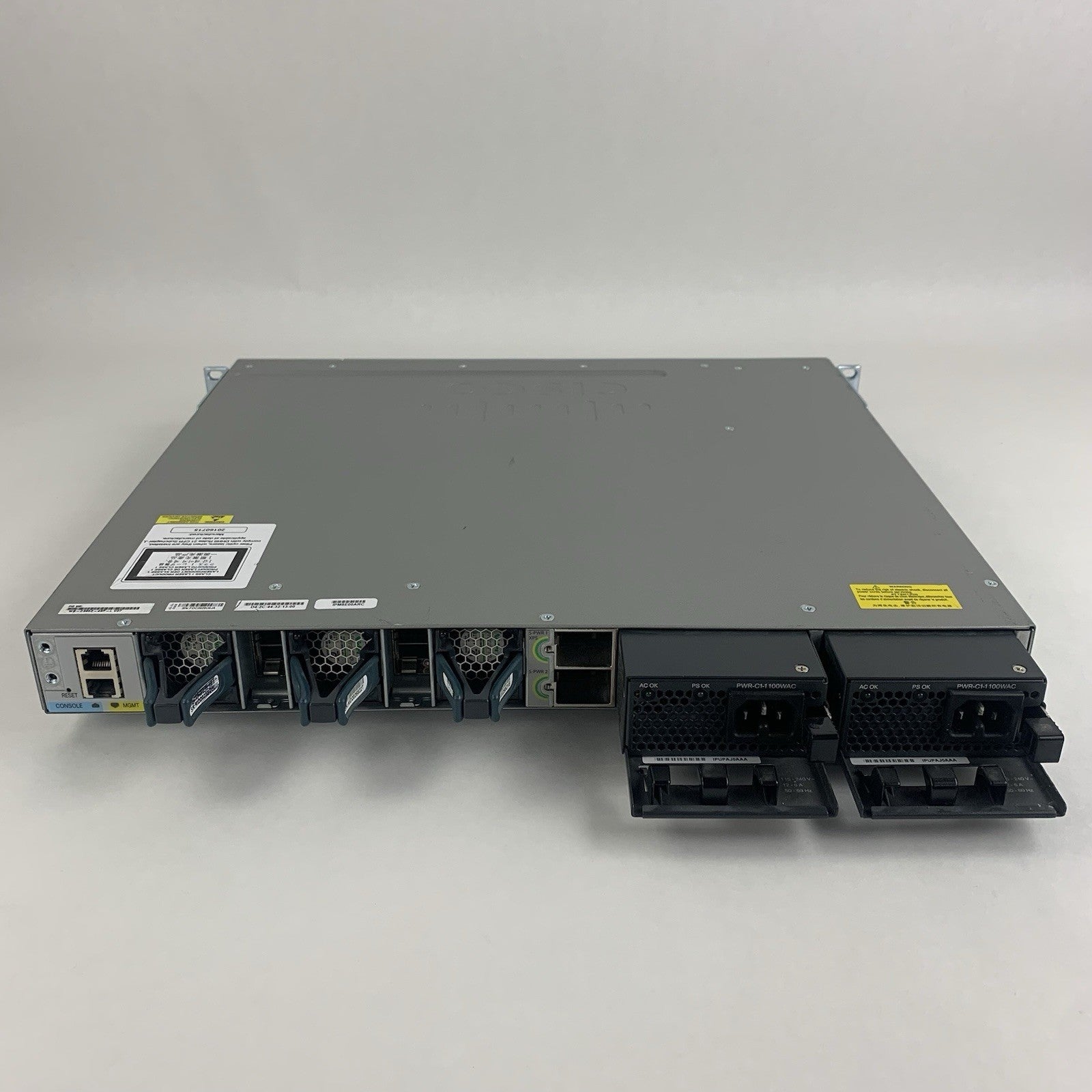 Cisco WS-C3850-48P-L V07 48-Port PoE Switch Tested w/ C3850-NM-4-10G 2x PSU6