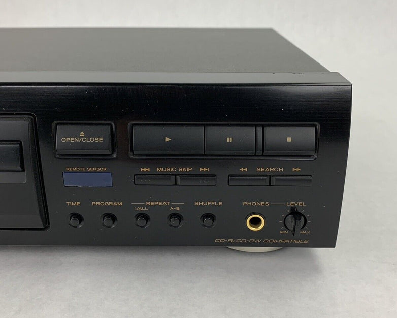 Teac CD-P1250 CD Player Tested has Bad CD Tray For Parts and Repair