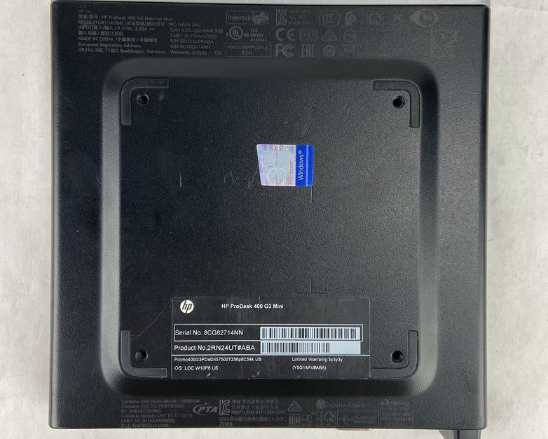 HP ProDesk 400 G3 Micro Intel Core i5-7500T 8GB RAM No AC/HDD/OS