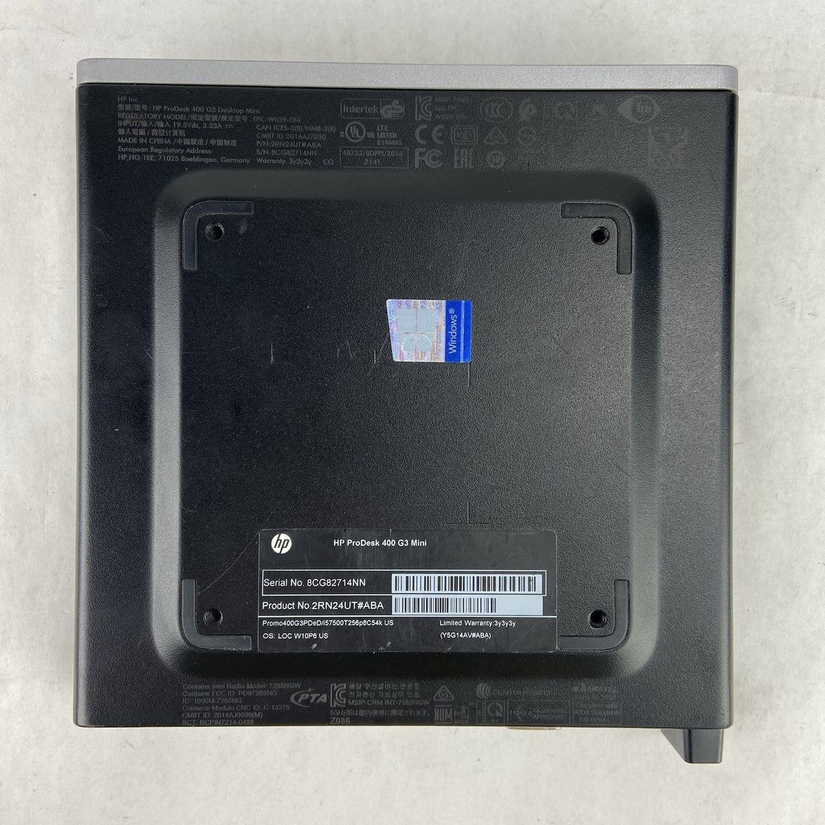 HP ProDesk 400 G3 Micro Intel Core i5-7500T 8GB RAM No AC/HDD/OS6