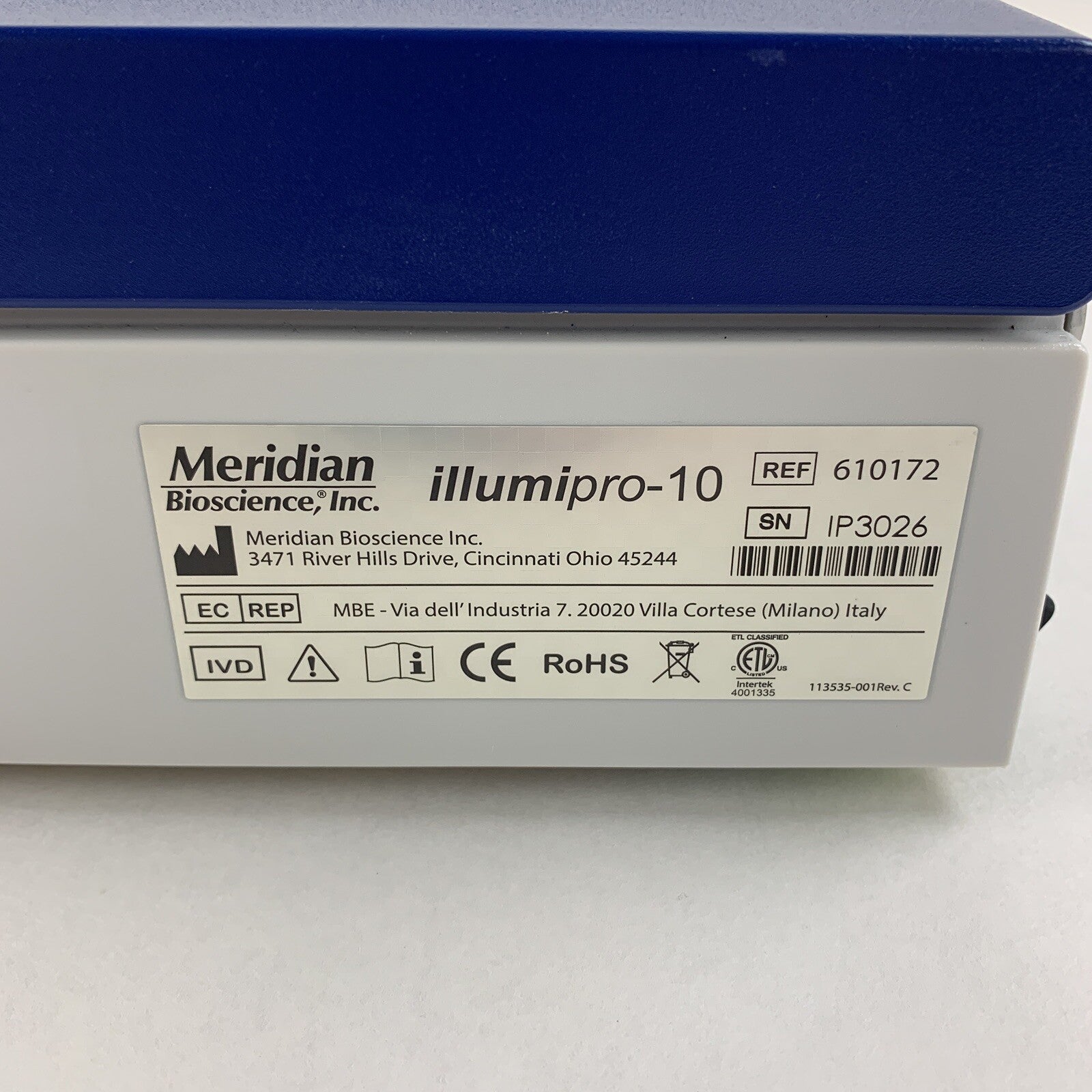 Meridian 610172 Illumipro 10 Microplate Reader w/ Manual