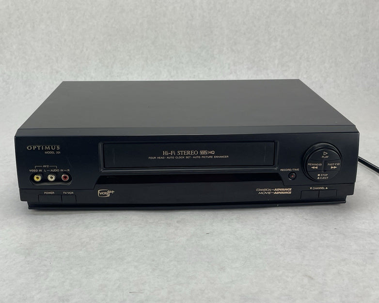 Optimus 201 VCR 4-Head HiFi VHS Player Recorder No Remote Tested