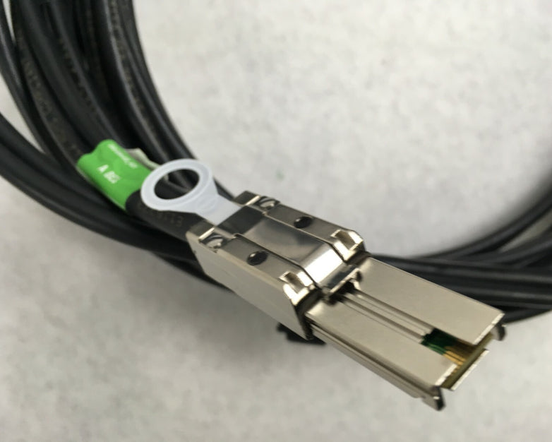 Lot of 2 EMC Molex 8M Mini-HDX4 to Mini SASx4 Cable 038-003-816
