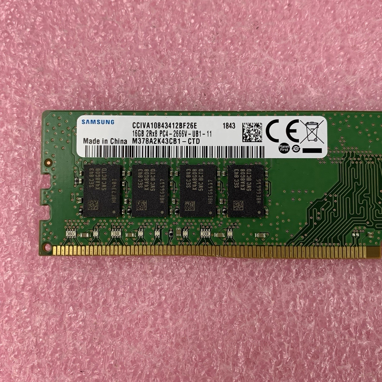 Samsung M378A2K43CB1-CTD 16 GB DDR4-2666 P-2666V 2Rx8 Desktop Ram Memory2
