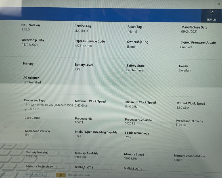 Dell Inspiron 7506 2in1 15.6" i5-1135G7 2.40 GHz 8 GB RAM No SSD/OS/AC