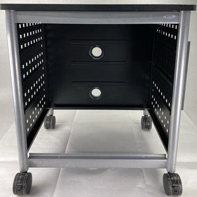 Safco 1856BL Scoot Rolling Printer TV AV Stand 27x21x27" Black Tabletop