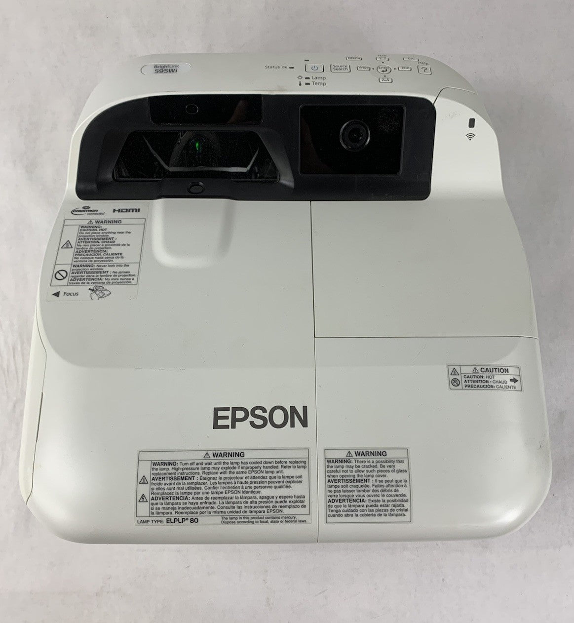 Epson BrightLink 595Wi H599A LCD Lamp Projector 48 Lamp Hours - No Remote5