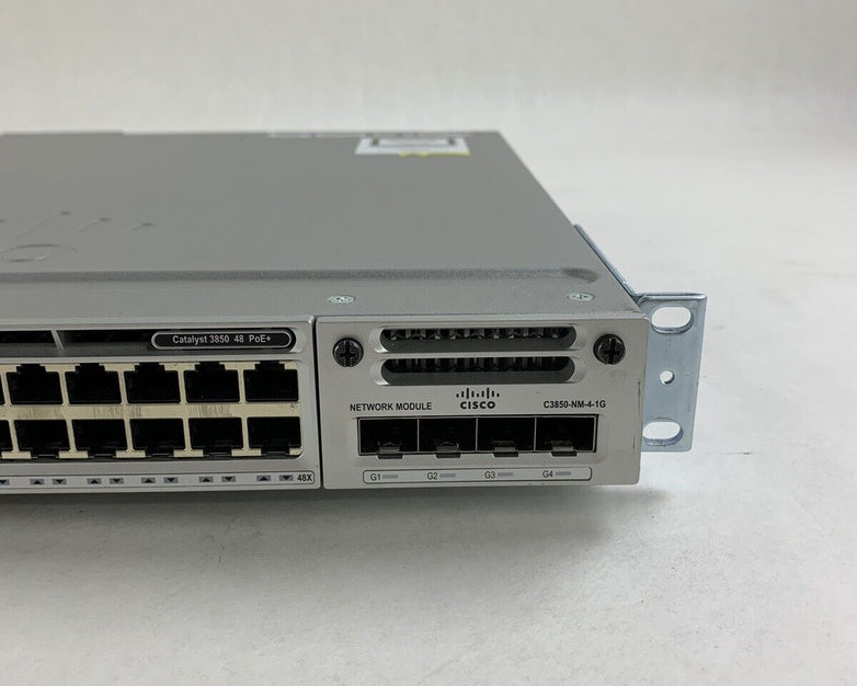 Cisco Catalyst WS-C3850-48PW-S 48 Port Ethernet Switch C3850-NM-4-1G Tested