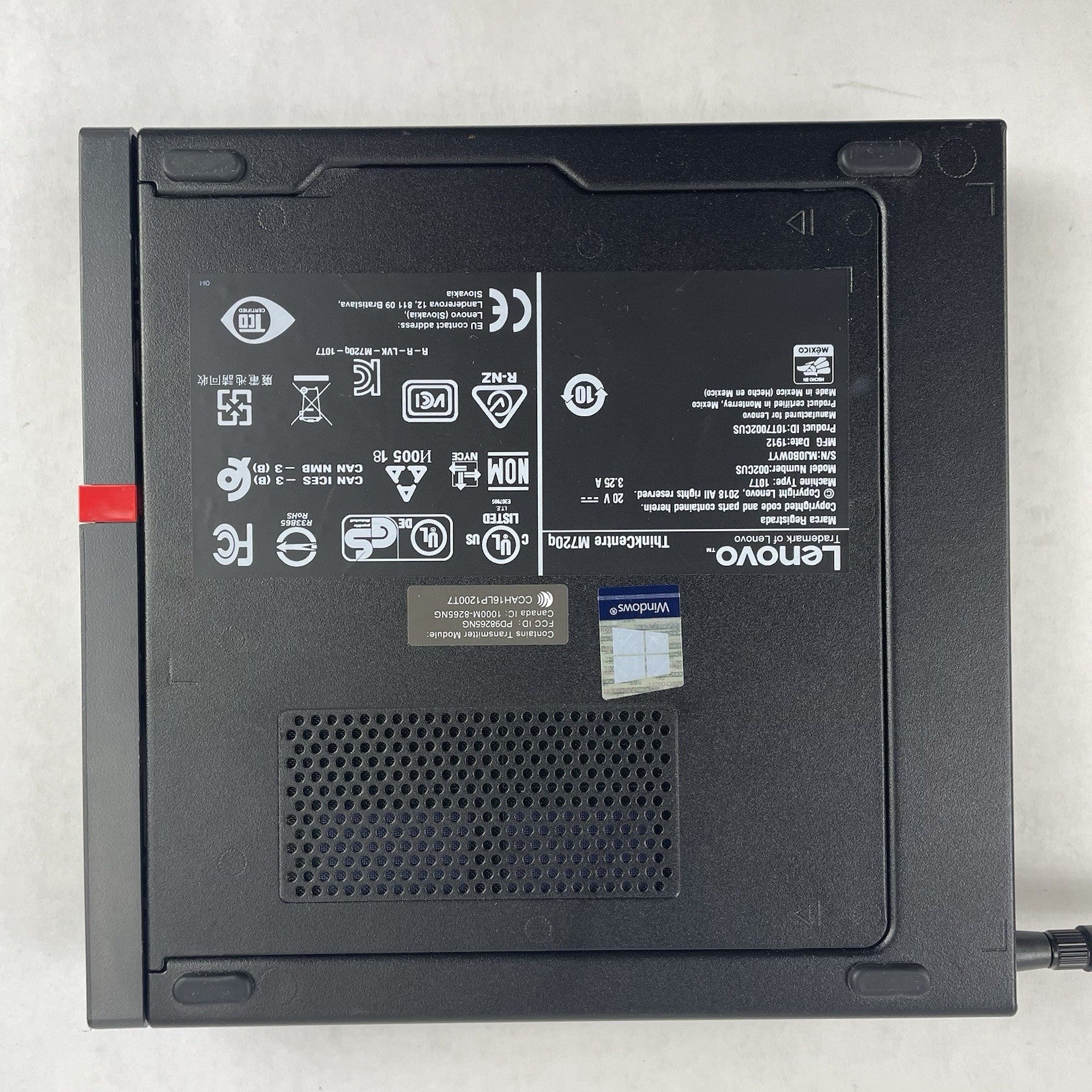 Lenovo ThinkCentre M720Q Micro i5-8400T 1.70 GHz 8 GB RAM No SSD/OS/AC10