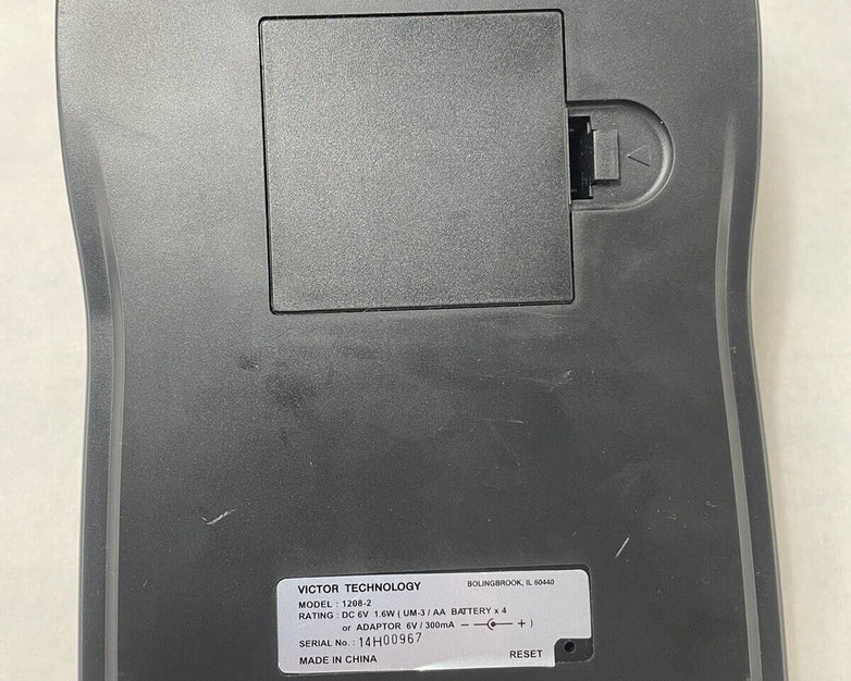 Victor 1208-2 Compact Printing Calculator No Power Cord Battery-Use Only