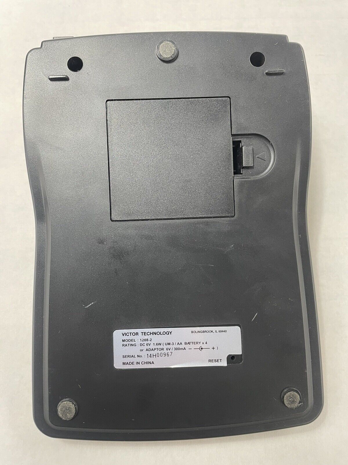 Victor 1208-2 Compact Printing Calculator No Power Cord Battery-Use Only