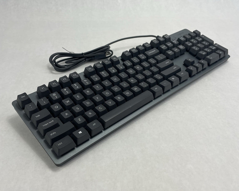 Logitech K840 Mechanical Keyboard Silver wired Tested Corded