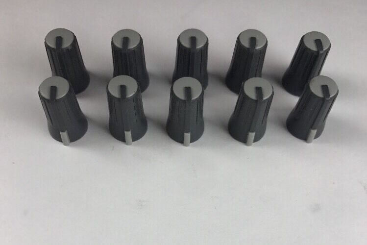 Yamaha M2500 Mixing Console Knob - Gray Grey - Aux, Gain - Lot of 10 - 1/4 inch