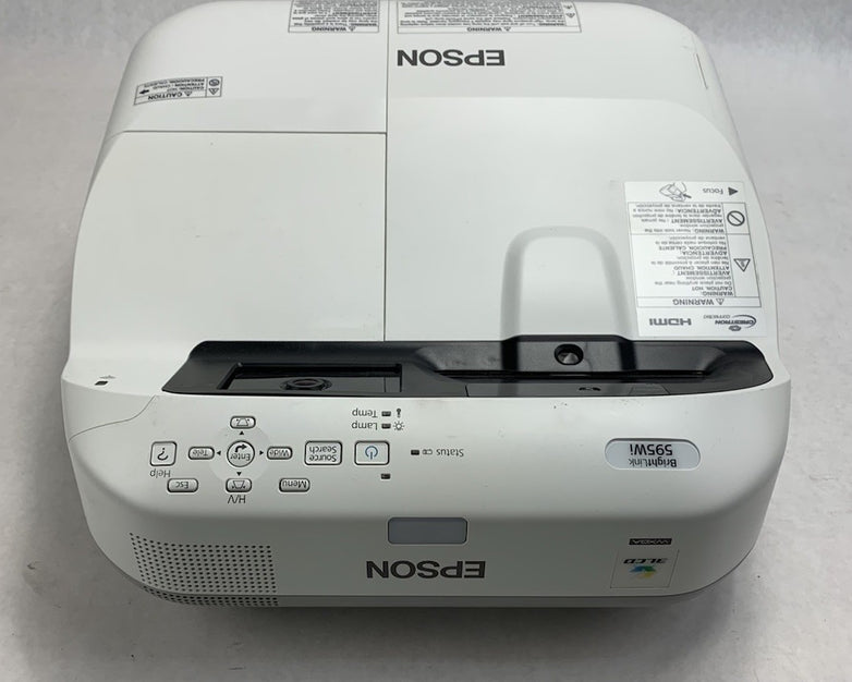 Epson BrightLink 595Wi H599A LCD Lamp Projector 878 Lamp Hours - No Remote