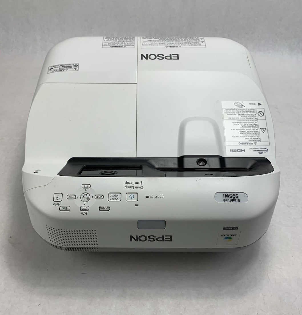 Epson BrightLink 595Wi H599A LCD Lamp Projector 878 Lamp Hours - No Remote3