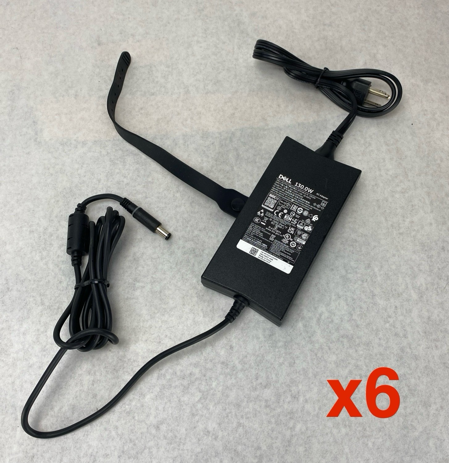 Dell HA130PM160 7.4mm 19.5V 6.7A 130W AC Power Adapter P7KJ5 (Lot of 6)