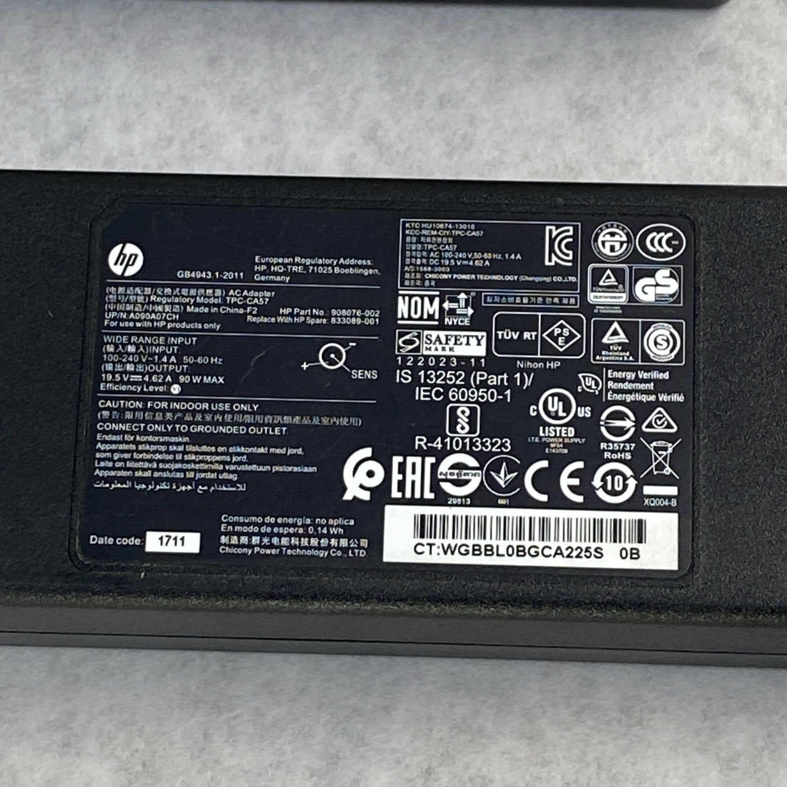 HP TPC-CA57 7.4mm 19.5V 4.62A 90W AC Power Adapter (Lot of 2)