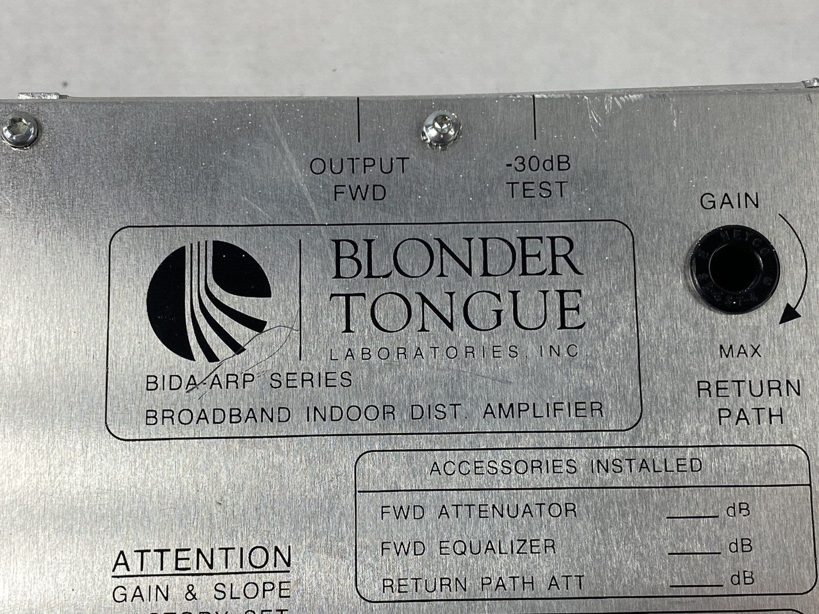 Blonder Tongue BIDA-ARP Series BIDA 86A-43 For Parts or Repair