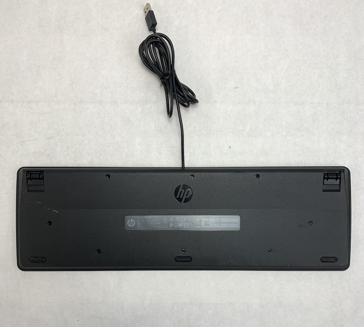 HP PH0U Slim USB Wired QWERTY Keyboard Black (Lot of 4)