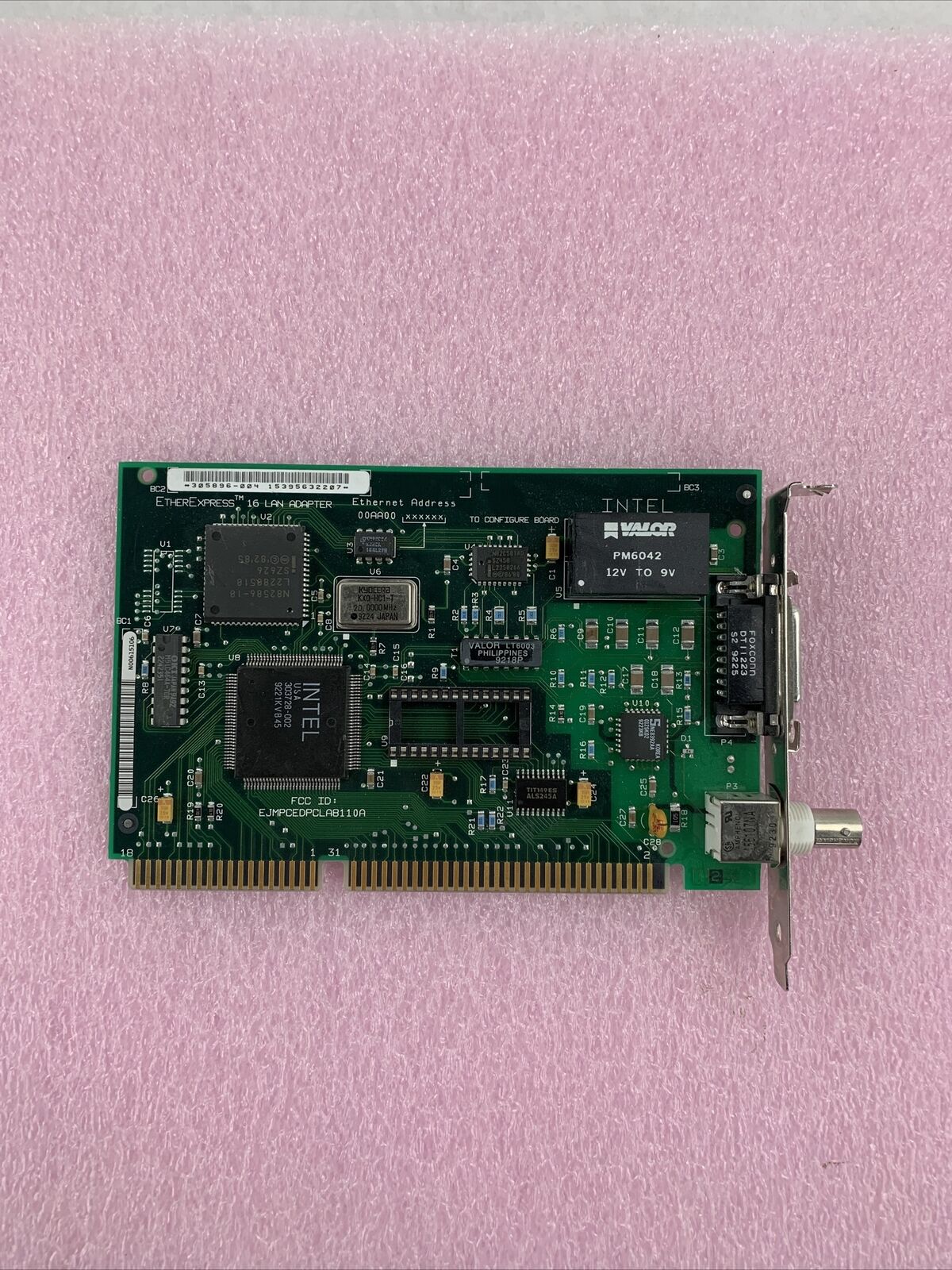 INTEL 16BIT AUI TP ETHERNET EHER EXPRESS ISA Adpater
