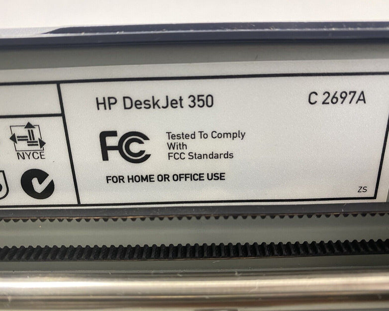 Hewlett Packard DeskJet 350 Mobile Printer Power Tested w/ AC Adapter