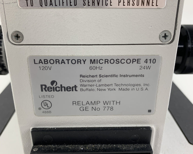 Reichert Microstar IV 410 Lab Microscope 10/.25 40/0.66 100/1.25 Oil No Bulb