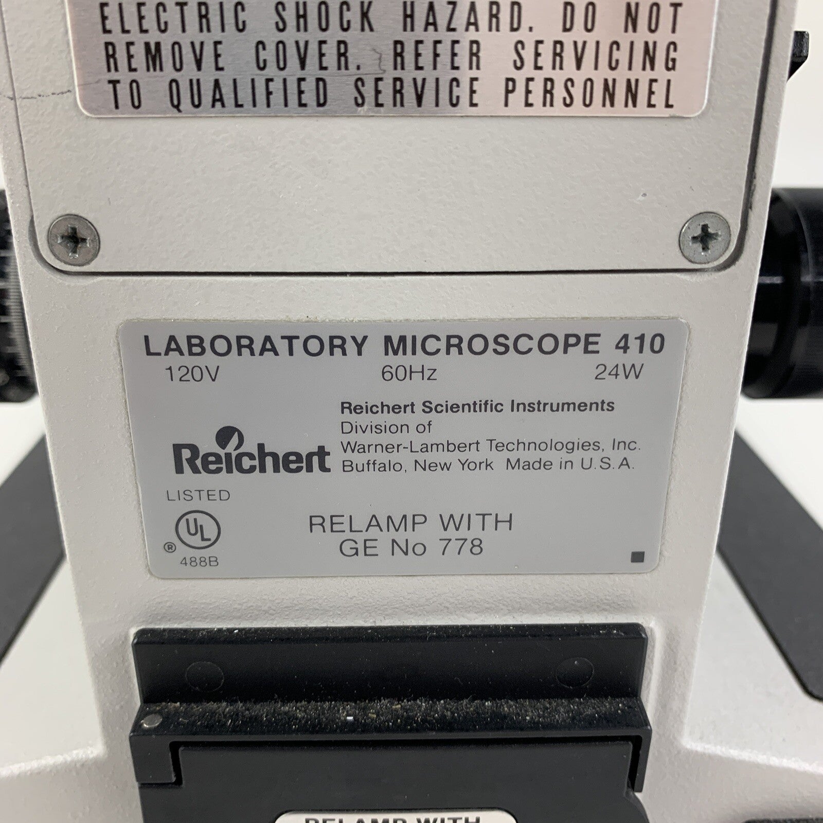 Reichert Microstar IV 410 Lab Microscope 10/.25 40/0.66 100/1.25 Oil No Bulb