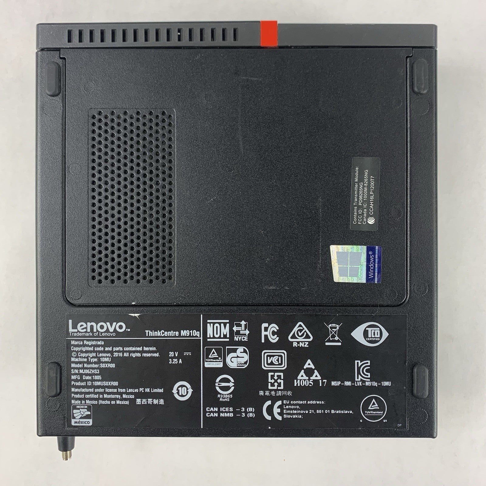 Lenovo ThinkCentre M910q i5-6500T 2.50GHz 8 GB Ram No SSD/HDD No OS No AC No Ant8