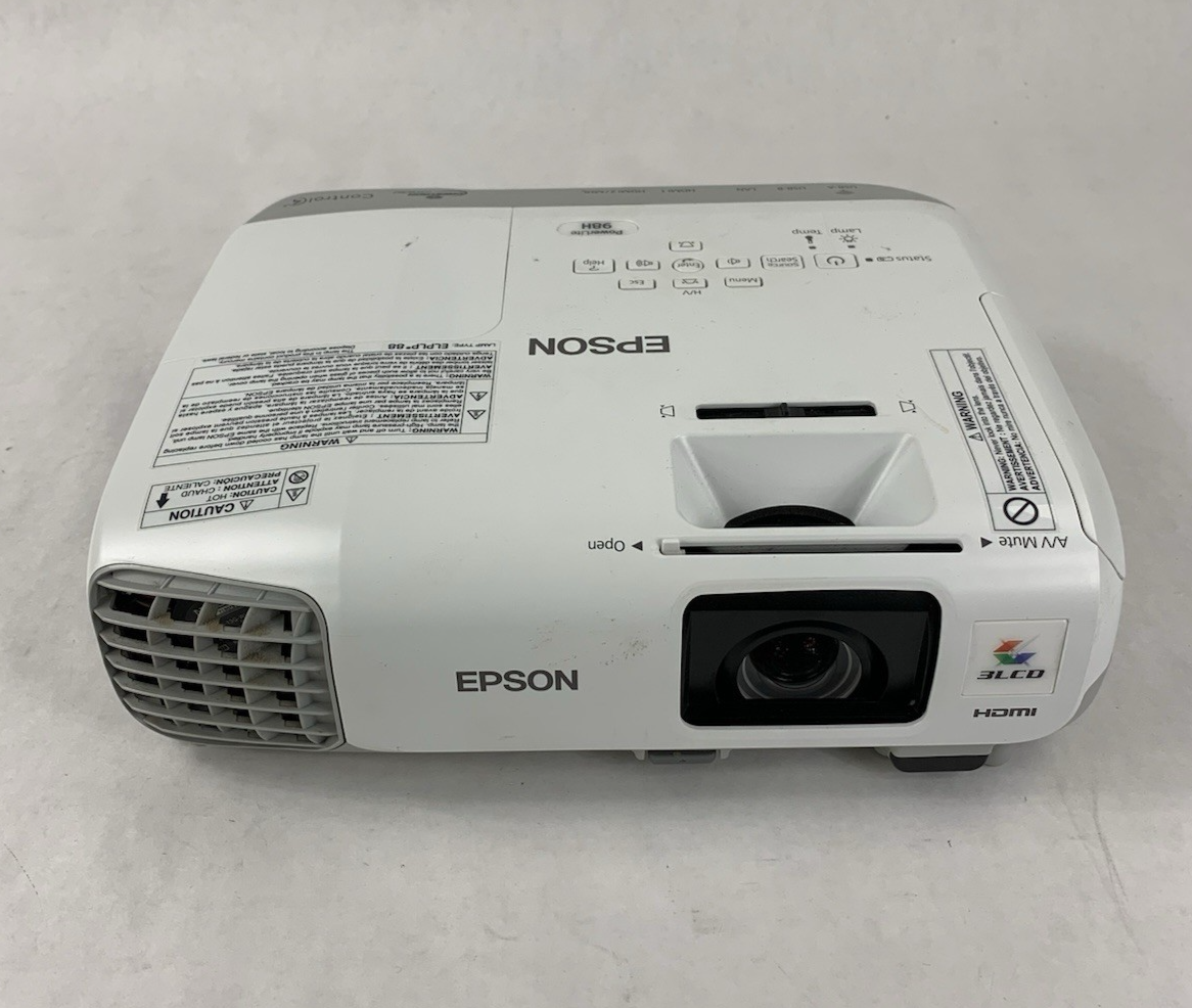 Epson PowerLite 98H H687A LCD Lamp Projector 1738 Lamp Hours - No Remote1